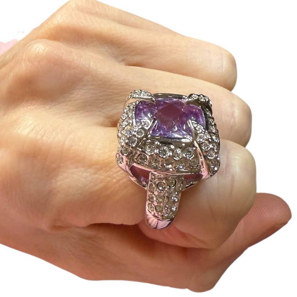 Camille Lucie Silver and Purple Gemstone Ring